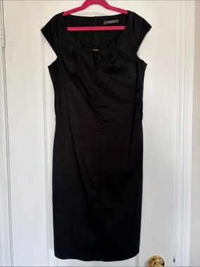 Esprit Black Cap Sleeve Midi Dress